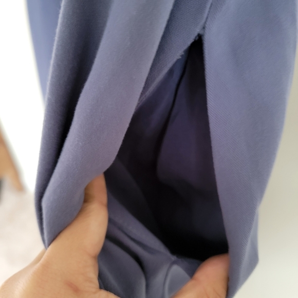 Blue Mineral Washed Button Down Puff Sleeve Bookgirl Academia Shirt Dress - Picture 8 of 12